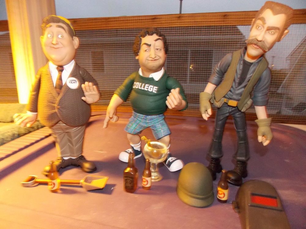 2003 MEZCO Animal House Figure Set Bluto, Flounder & D