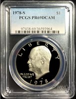 Deep Cameo 1978 Proof Eisenhower Dollar