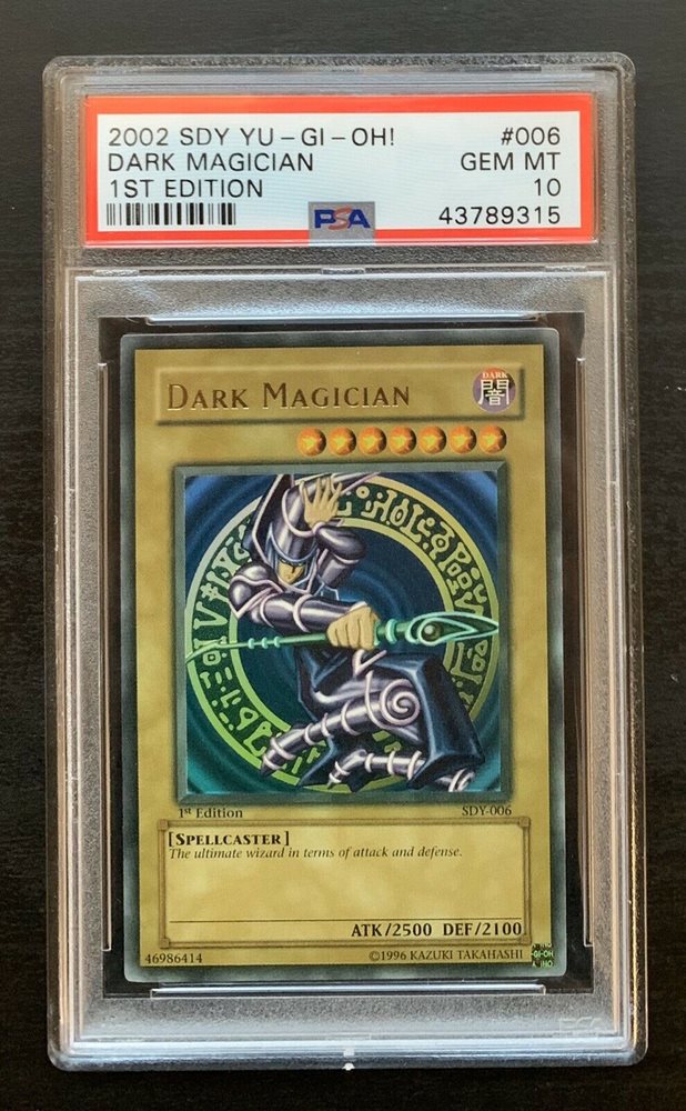 Psa 10 Yu Gi Oh Dark Magician Sdy 006 1st Edition Faded