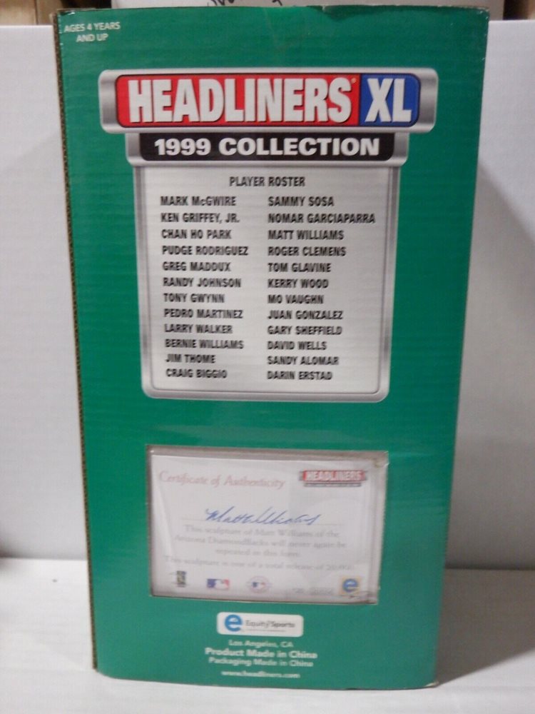 Headliners XL 1999 Matt Williams Diamondbacks Figure 1/