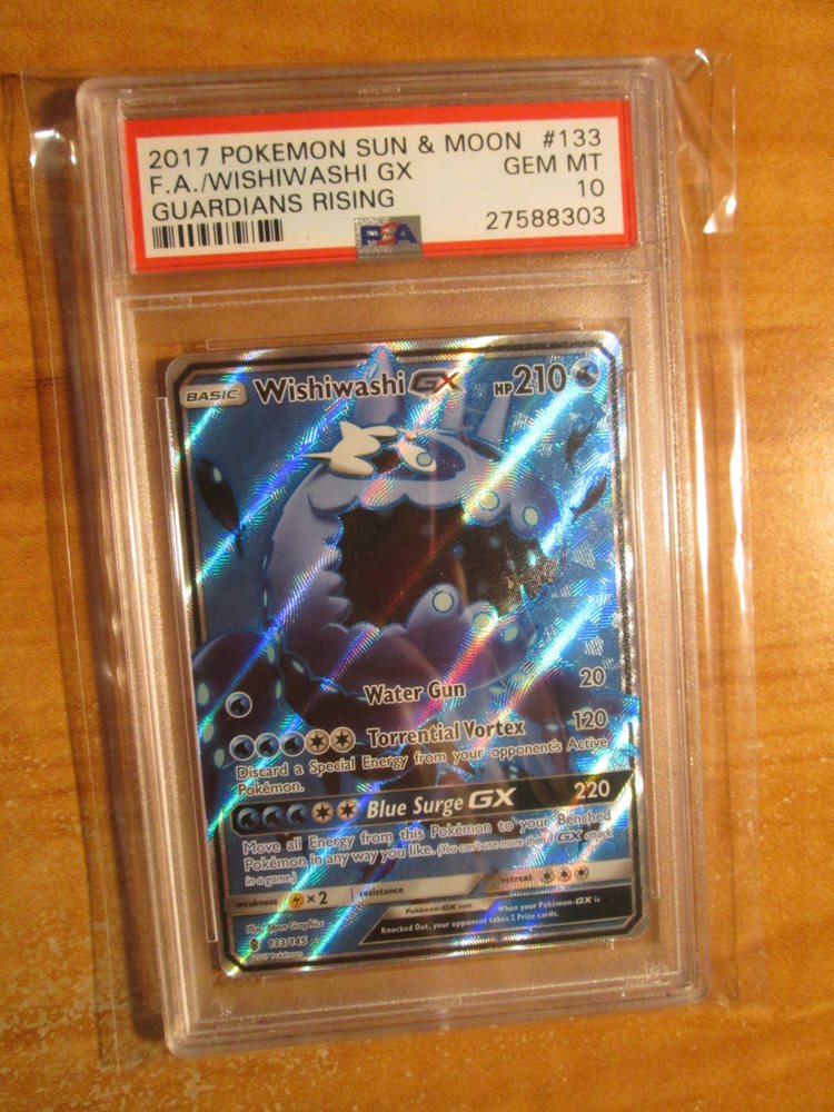 PSA10 FULL ART Pokemon WISHIWASHI GX Card GUARDIANS RI