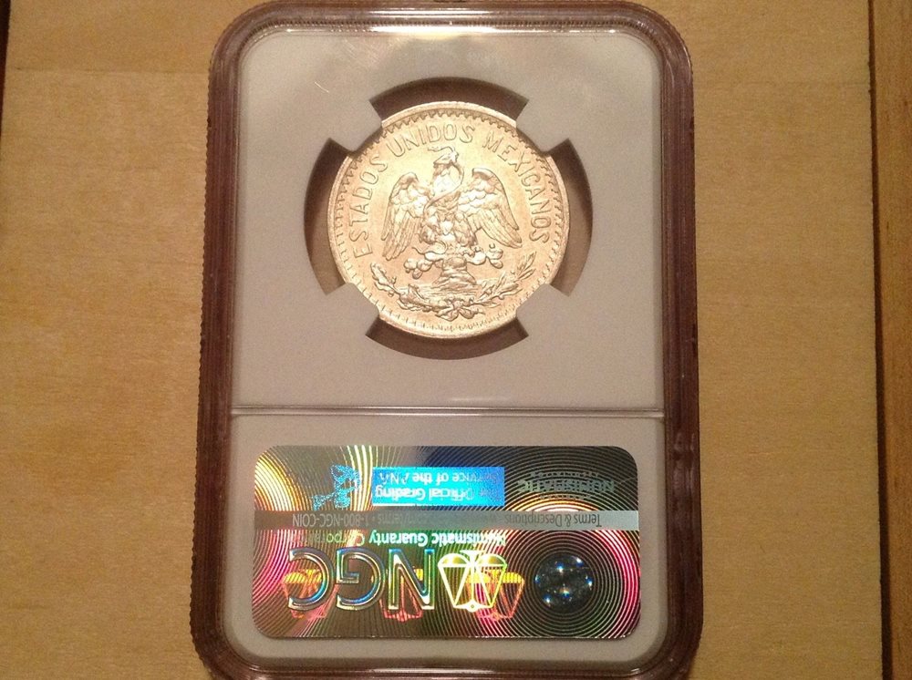 1905 Silver Mexico 50 Centavos 50 Cent Coin Ngc 58 Mo