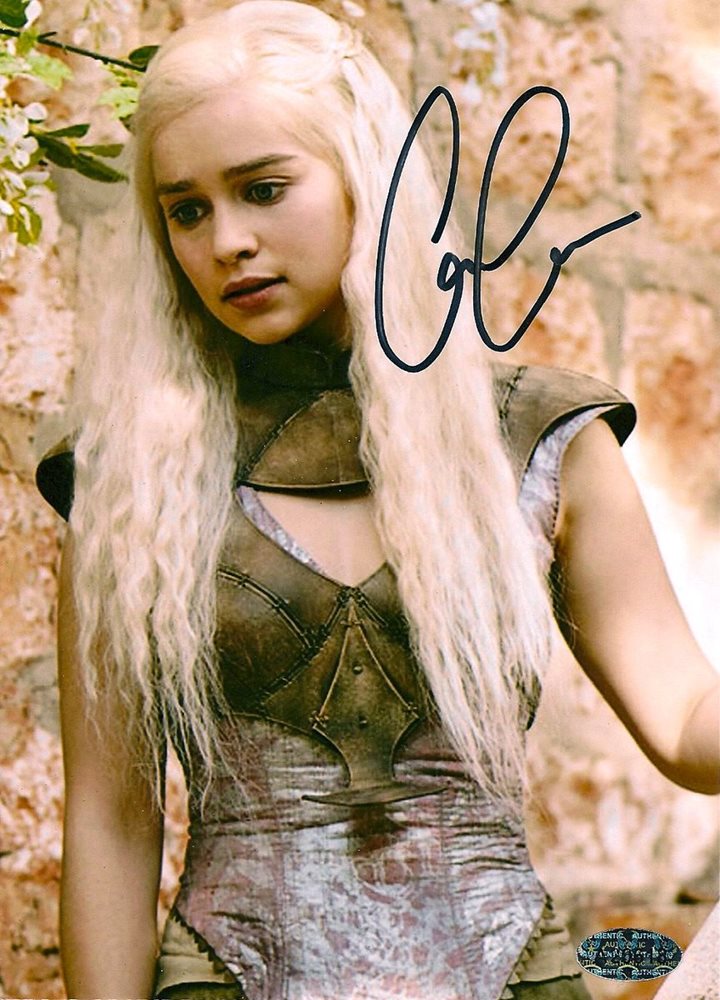 Emilia Clarke Game Of Thrones Autographed 5x7 Photograp