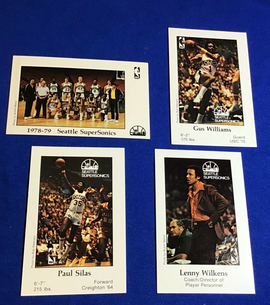 Seattle Supersonics 1978 Kiwanis Tips set 16 cards Len