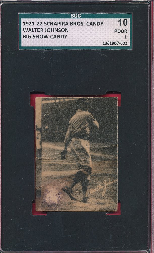 BIG SHOW CANDY WALTER JOHNSON SCHAPIRA BROS VINTAGE 192