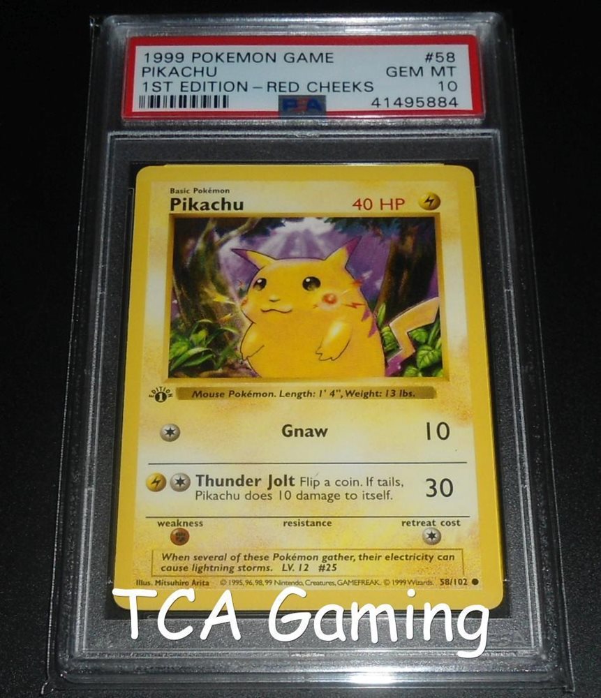 1999 Pokemon Game Base Set 58 Pikachu Yellow Cheeks PSA 10 GEM MINT munimoro.gob.pe
