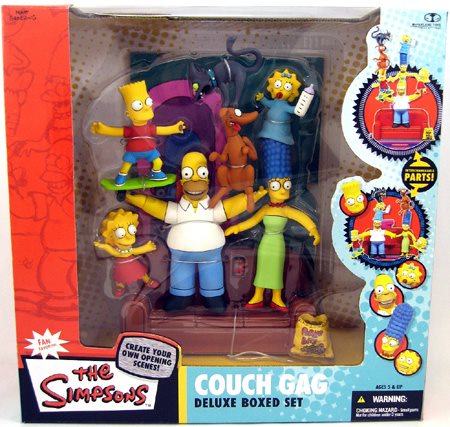 McFarlane Toys The Simpsons Deluxe Boxed Sets Family Couch Gag Action Figure Set McFarlane Toys The Simpsons Deluxe Boxed Sets Family Couch Gag Action Figure Set