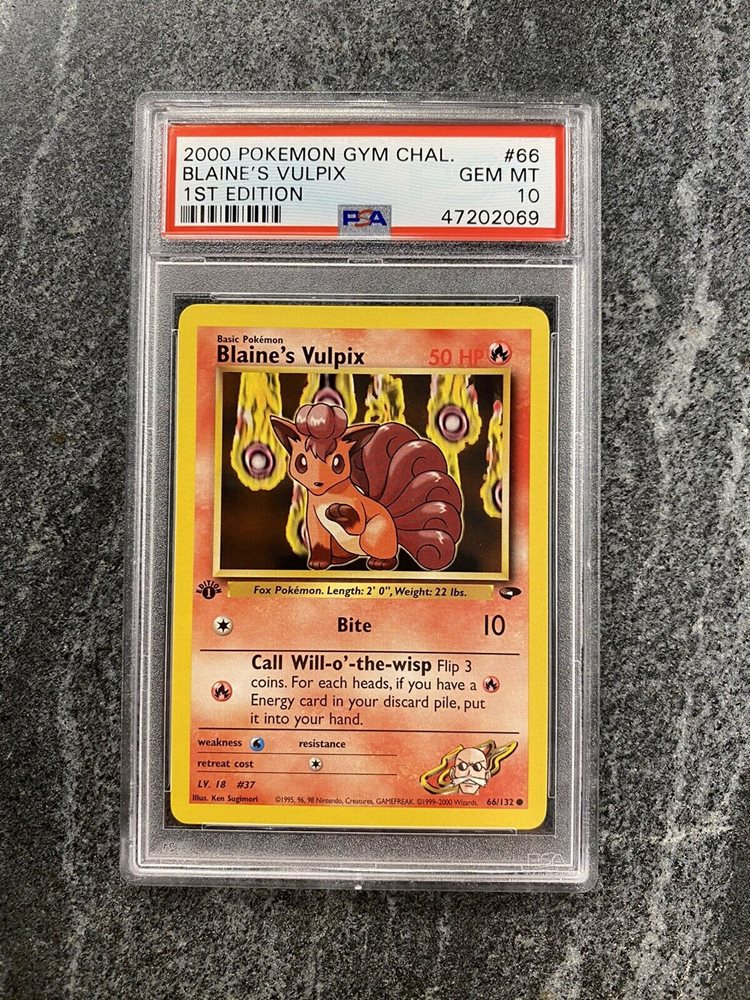 Blaine’s Vulpix Common NM Pokemon Gym Challenge 66//132