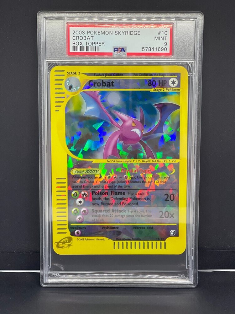 Pokemon Crobat Skyridge Box Topper PSA 9 MINT 10 WOT