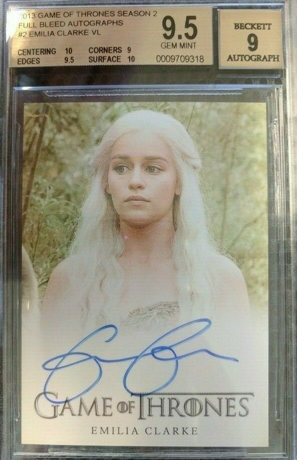 Game Of Thrones Season 2 Autograph Auto Emilia Clarke