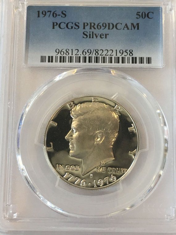 1976-S PCGS PR69DCAM Kennedy Half Dollar Presidential Dollar