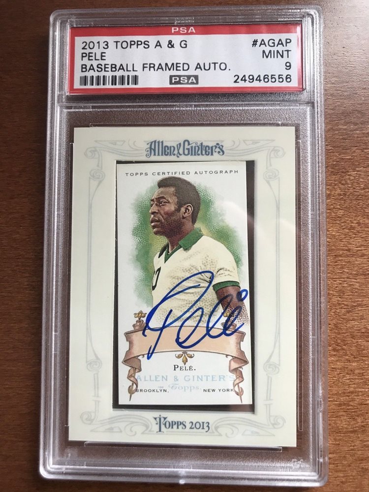PELE auto topps psa 9