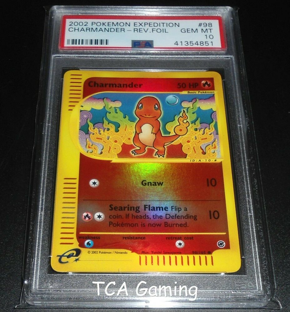 PSA 10 GEM MINT Charmander 98/165 Expedition Set REVERS