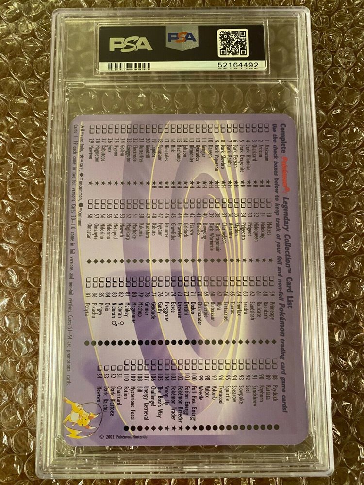 PSA 8 Charizard Box Topper Legendary Collection 2002 Po