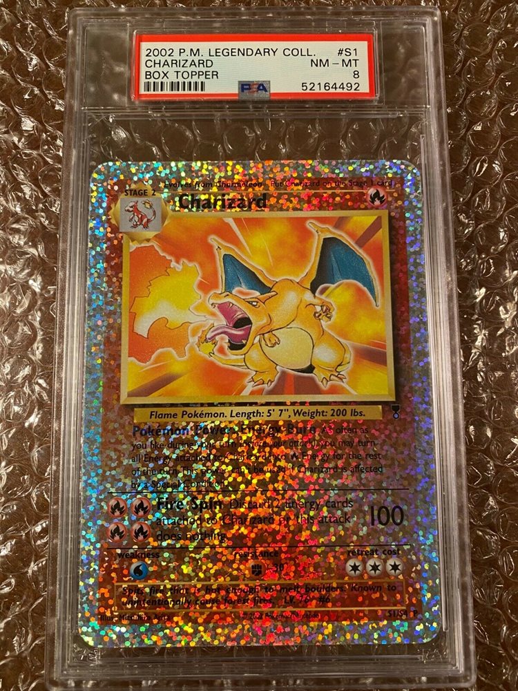 PSA 8 Charizard Box Topper Legendary Collection 2002 Po