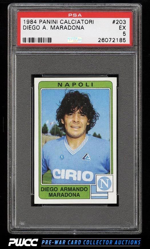 Figurine Panini Mexico 86 Diego Maradona N°84 – Collection Calcio, état Récupéré