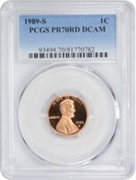 2001 /"S/" 1C PCGS70 RD DCAM Proof Lincoln Memorial Cent
