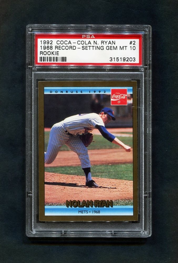 1992 Coca Cola Nolan Ryan 2 1968 Record Setting Rookie