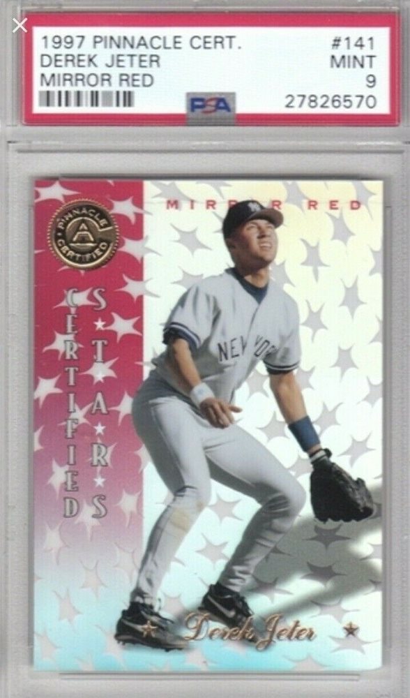 1997 Pinnacle Certified Mirror Red 141 Derek Jeter PSA