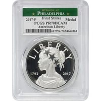 2017 P US Mint 225th Anniversary American Liberty Silver Medal PCGS PR69DCAM