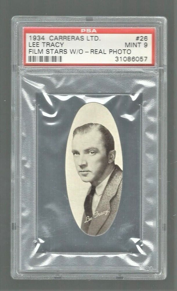 1934 CARRERAS FILM STARS 26 LEE TRACY PSA 9 MINT 1 HIG