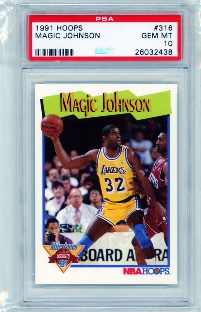 Magic Johnson 1991 NBA Hoops 101 Number 13 of the 15 Most 