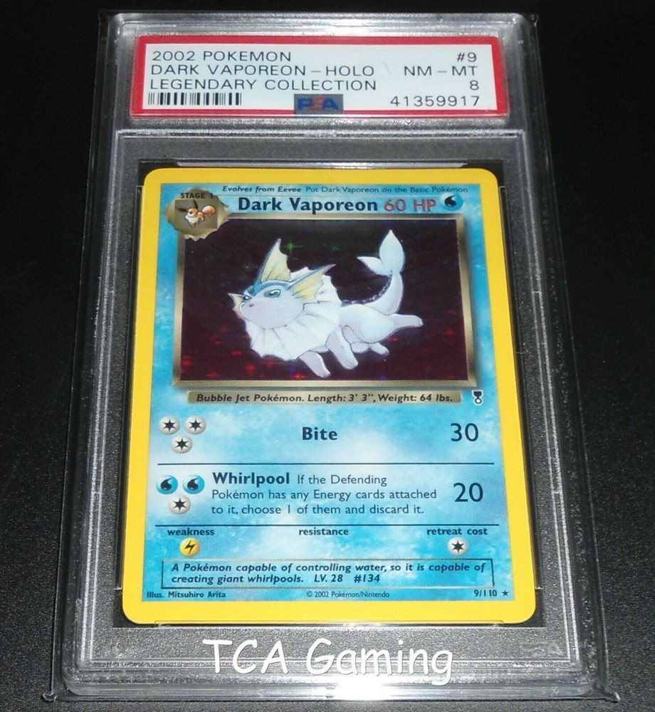 PSA 8 NM-MINT Dark Vaporeon 9/110 Legendary Collection