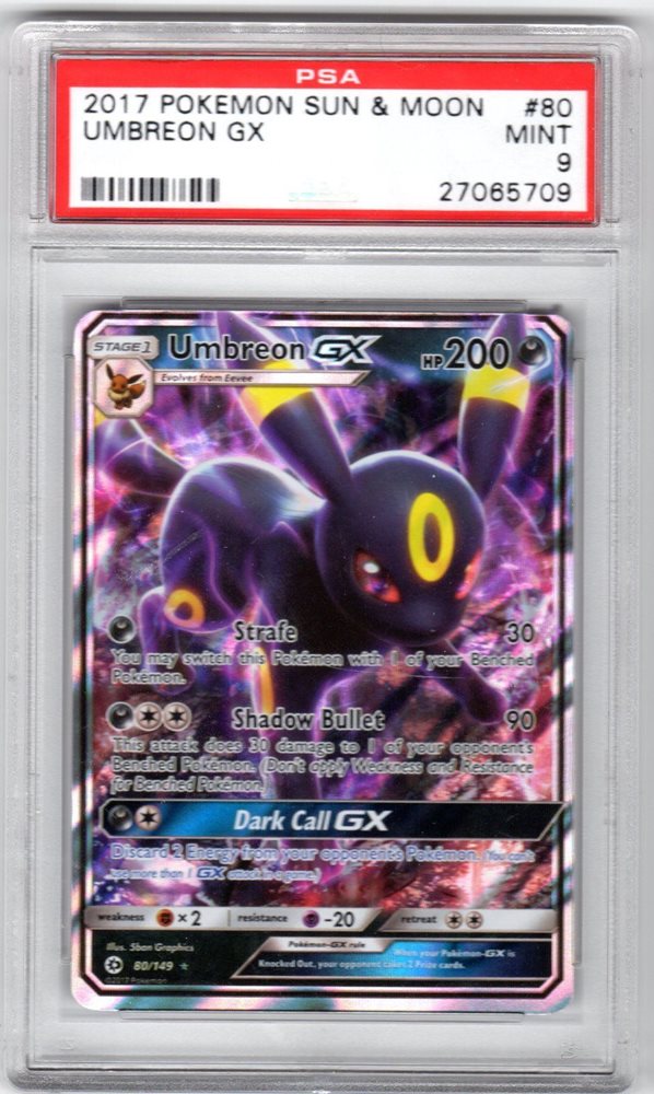 Auction Prices Realized Tcg Cards 2017 Pokemon Sun Moon Umbreon GX
