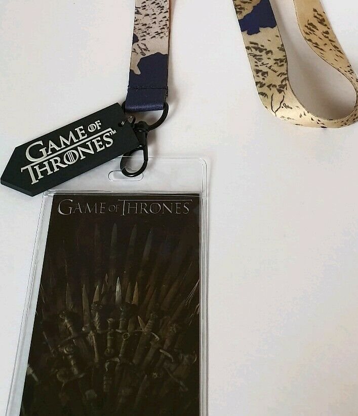 Game Of Thrones Iron Throne Lanyard Badge ID Holder New
