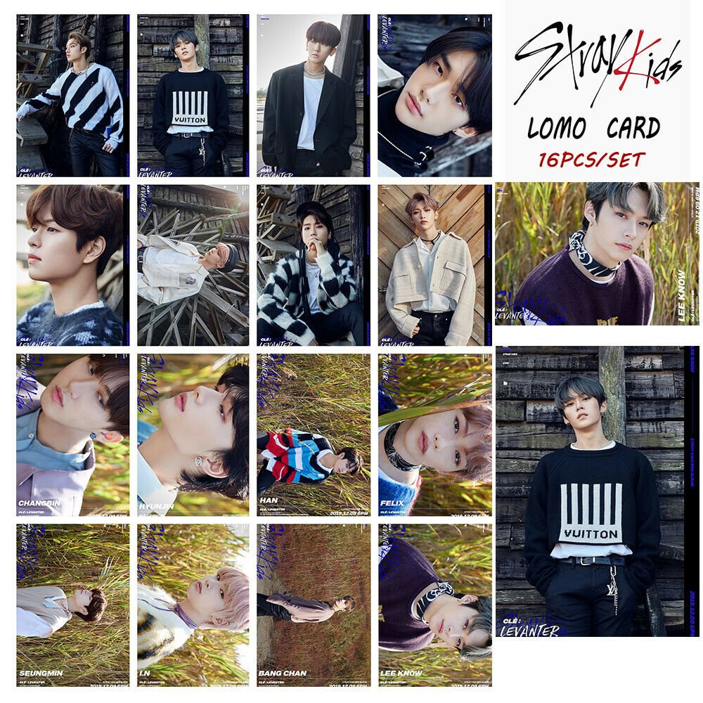 Kpop Stray Kids Levanter Double Knot Paper Lomo Card Ne