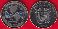 Panama Cuarto 1//4 Colored UNC balboa 2016 /"Centenary of Canal/" 5th coin