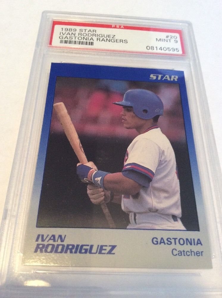 その他 1989 GRAND SLAM IVAN RODRIGUEZ PSA 9 1989 GRAND SLAM