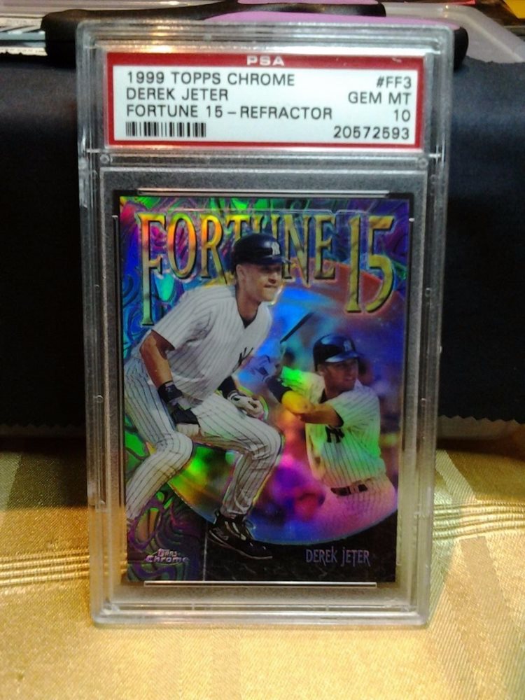 その他 DEREK JETER 1999 BOWMAN CHROME REFRACTOR 1999 Bowman Chrome Diamond Aces Refractor Derek Jeter PSA 9