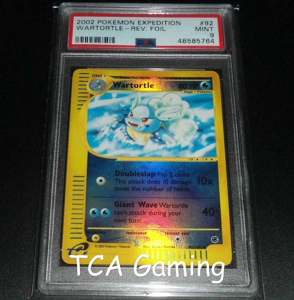 PSA 9 MINT Wartortle 92/165 Expedition Base Set REVERSE