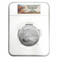 2014 P 5 oz Silver America the Beautiful ATB Great Sand Dunes NGC SP70 SKU34629