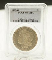 1884-O Morgan Silver Dollar Coin PCGS MS-63 PL Proof-Like GF