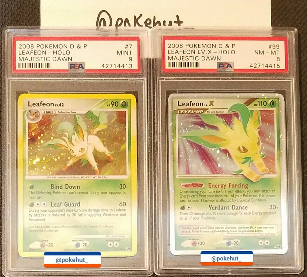 Holo Rare pok-MD-007 Pokemon D/&P Majestic Dawn Card # 7 Leafeon