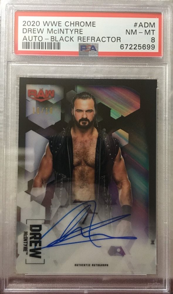 2020 WWE Chrome Drew McIntyre Auto Black Refractor /10