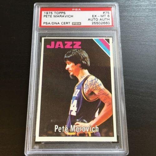 Rare 1975 Topps Pistol Pete Maravich Signed Autographed