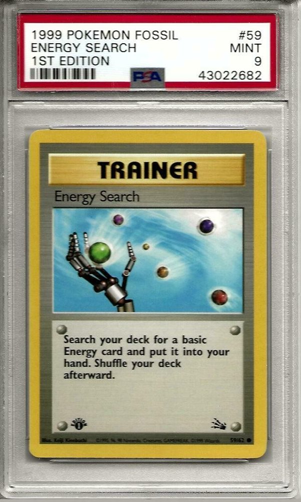 Fossil Set 1999 Near Mint Energy Search 59//62 Pokemon Card