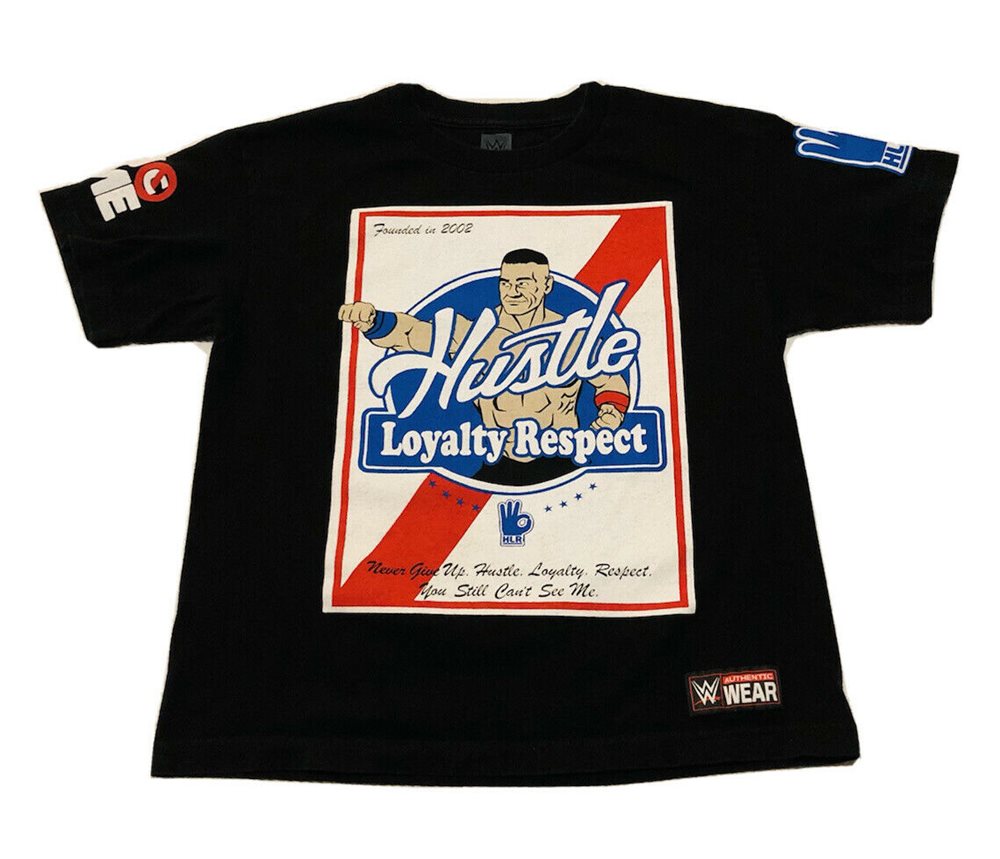WWE John Cena Youth Large Black Shirt 