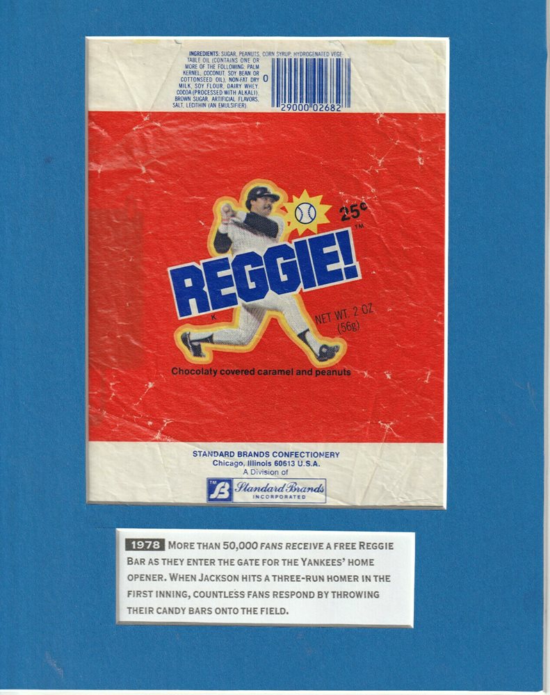 1978 ORIGINAL Reggie Jackson Candy Bar 25Cent Wax MINT